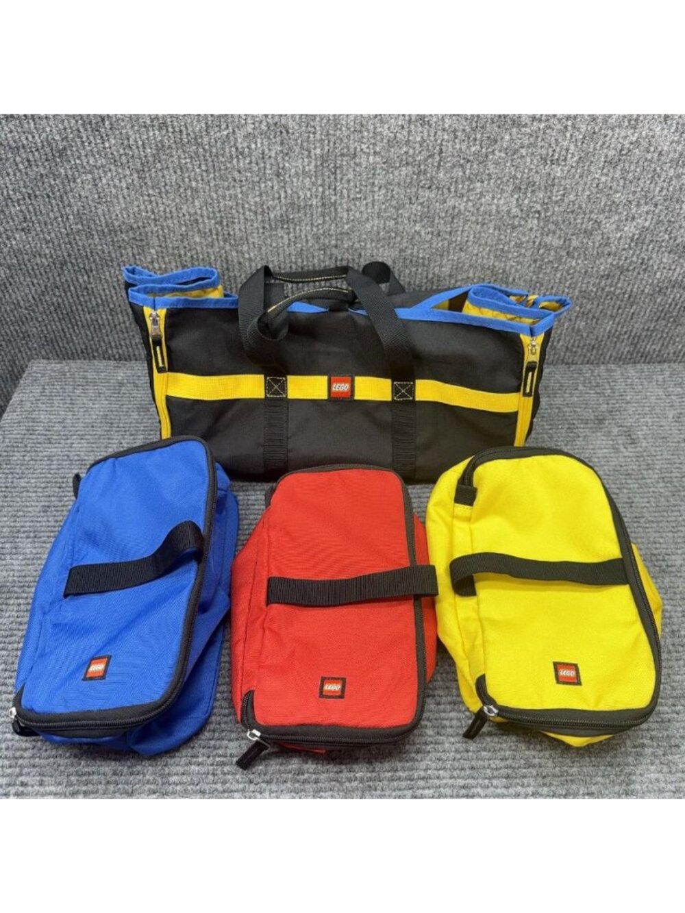 LEGO Duffel Bag Playmat Set Tote w/ 3 Organizer Storage Bags Travel Toy Gear